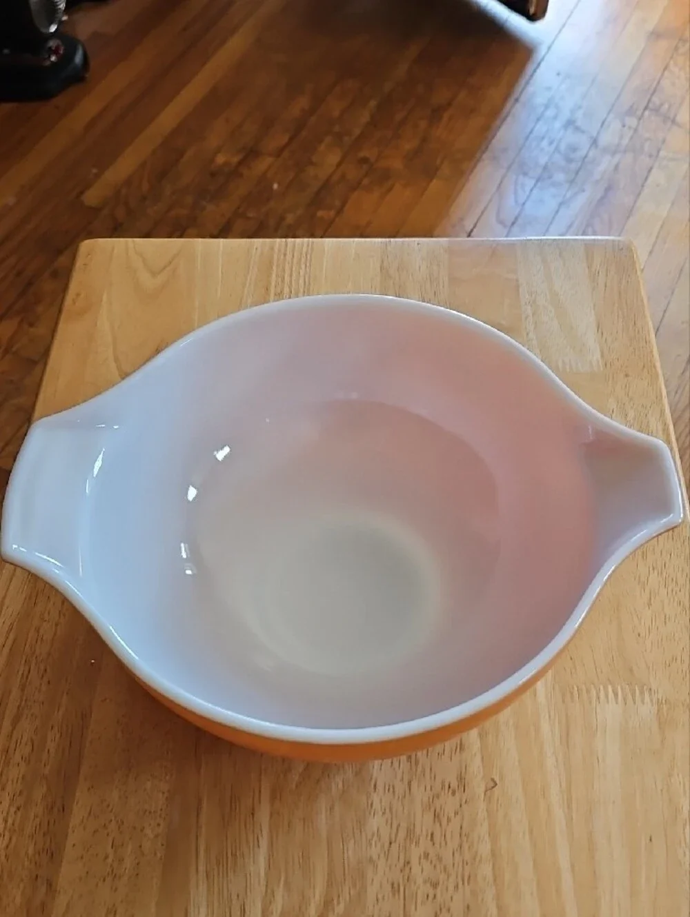 Pyrex Cinderella Harvest Wheat Orange And White 2.5 Quart Mixing Bowl # 443